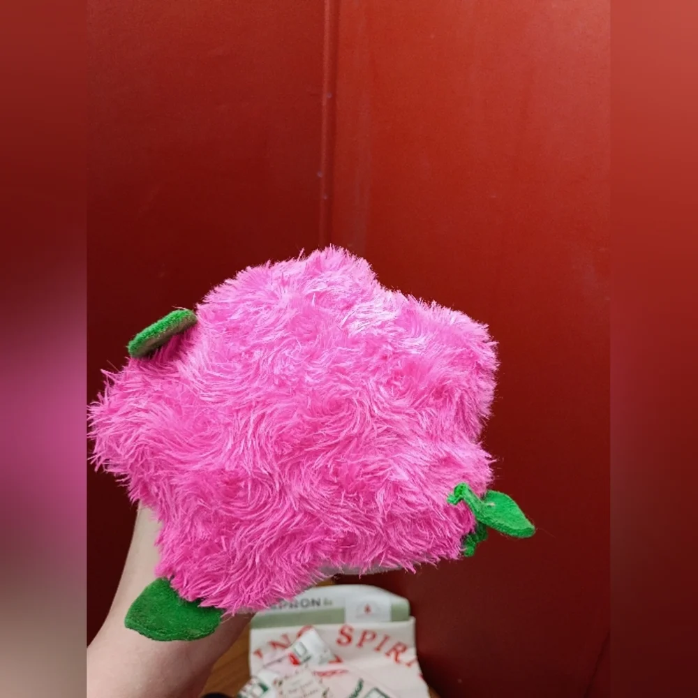 Pink and Green Plush Dog Toy